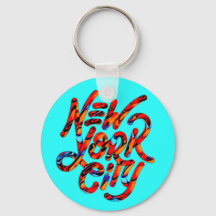 Logo tendance New York City en couleurs d'été