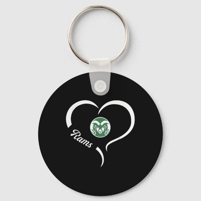 Porte-clés Logo Tinora Rams Slogan demi-coeur (Recto)