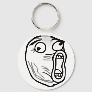 Porte-clés lol face mème humour rofl omg omfg