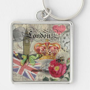 Porte-clés London England Travel Vintage Europe Art
