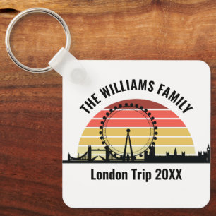 Porte-clés Londres Angleterre Sunset Custom Family Trip