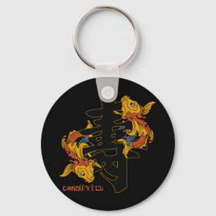 Porte-clés Longévité de poissons de Koi de kanji