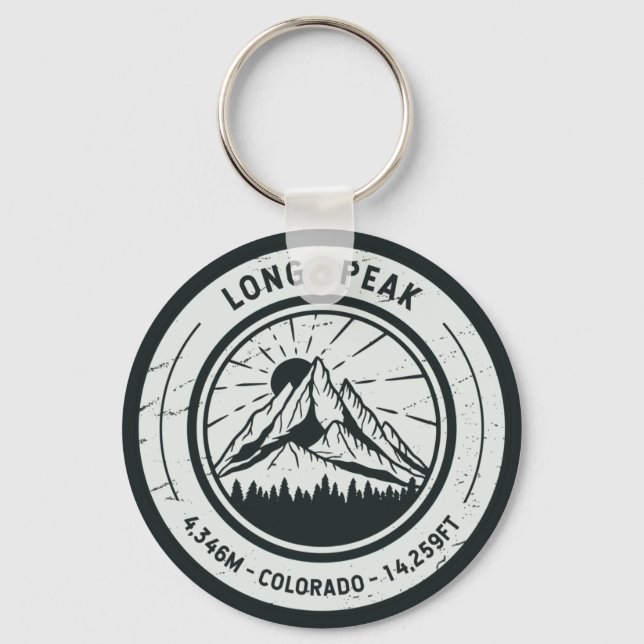 Porte-clés Longs Peak Colorado Randonnée Ski Travel (Recto)