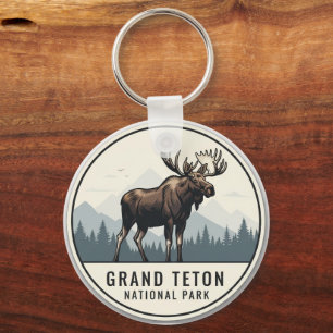 Porte-clés L'orignal dans le parc national de Grand Teton