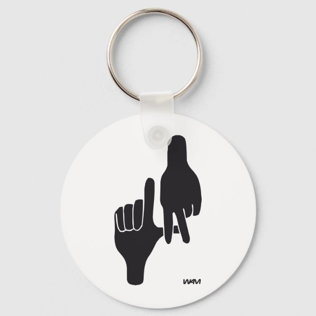 PORTE-CLÉS LOS ANGELES LA SIGNE MAIN (Recto)