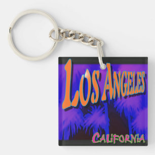 Porte-clés "Los Angeles Night Palms" Kaychain