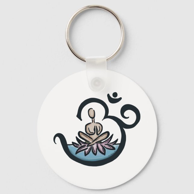 Porte-clés Lotus Lover Yoga (Recto)