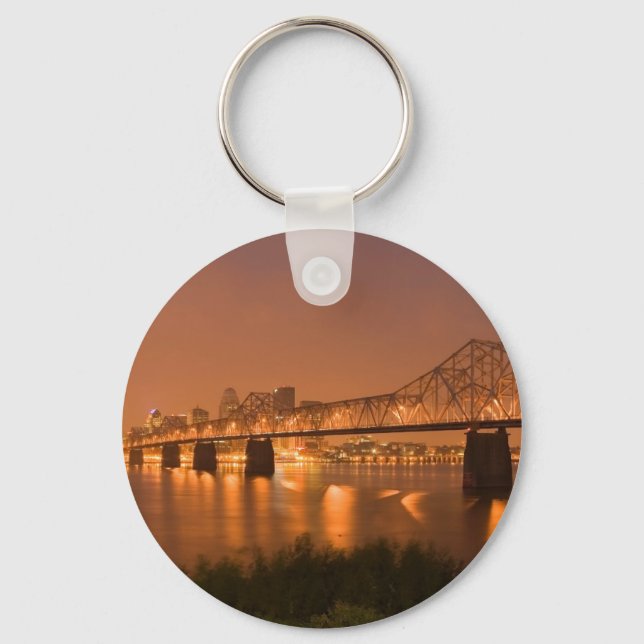 Porte-clés Louisville Kentucky Night Lights Bridge Ohio River (Recto)