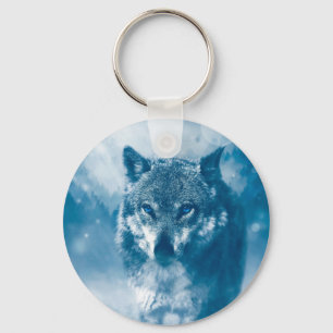 Porte-clés Loup bleu
