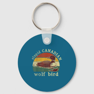 Porte-clés Loup canadien stud drôle oiseau plongeur plongeons