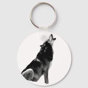 Porte-clés Loup de Howling blanc noir