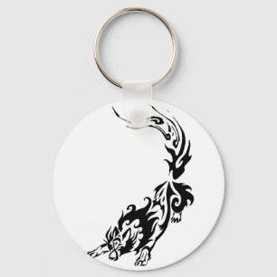 Porte-clés Loup de la rivière Tribale rebondissant.png