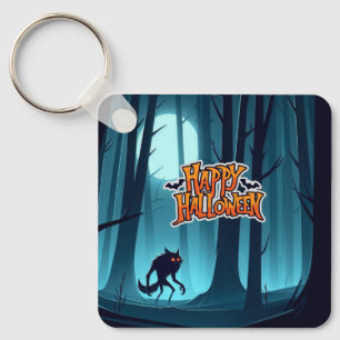 Porte-clés Loup-garou d'Halloween et citrouilles