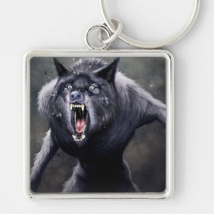 Porte-clés loup-garou effrayant