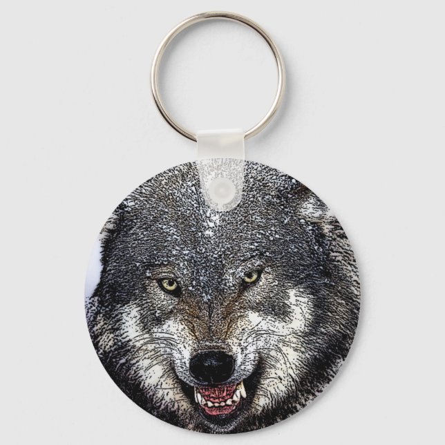 Porte-clés Loup sauvage (Recto)