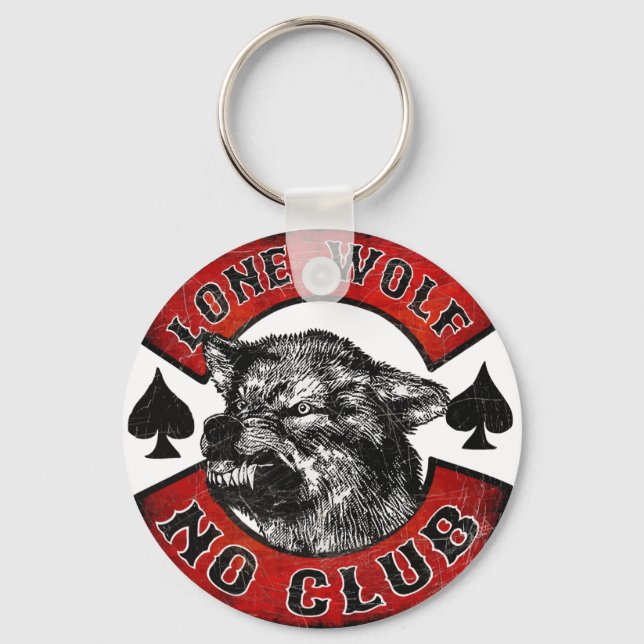 Porte-clés Loup solitaire de Moto (Recto)