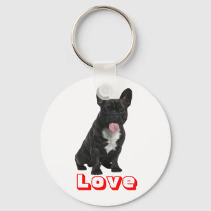 Porte-clés Love Black French Bulldog Chien Chien Chien Porte 