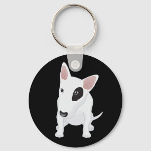 Porte-clés Love Bull Terrier Puppy Dog Black Keychain
