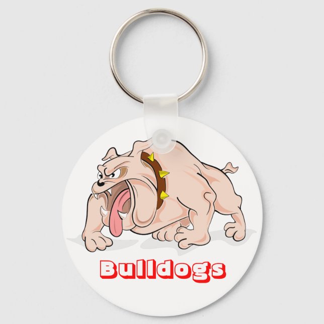 Porte-clés Love Bulldogs Cartoon Bulldog Chien Chien Porte -  (Recto)