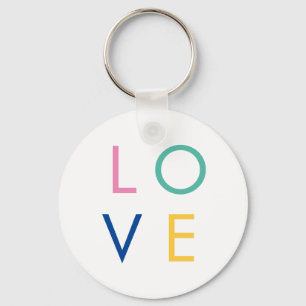 Porte-clés LOVE coloré typographie de la Saint-Valentin