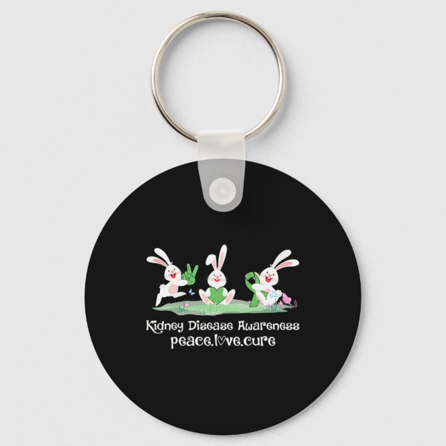Porte-clés Love Cure Green Ribbon Sensibilisation aux maladie (Recto)