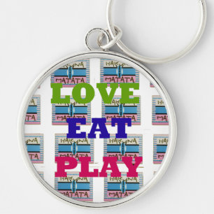 Porte-clés Love Eat Play Hakuna Matata Art Print