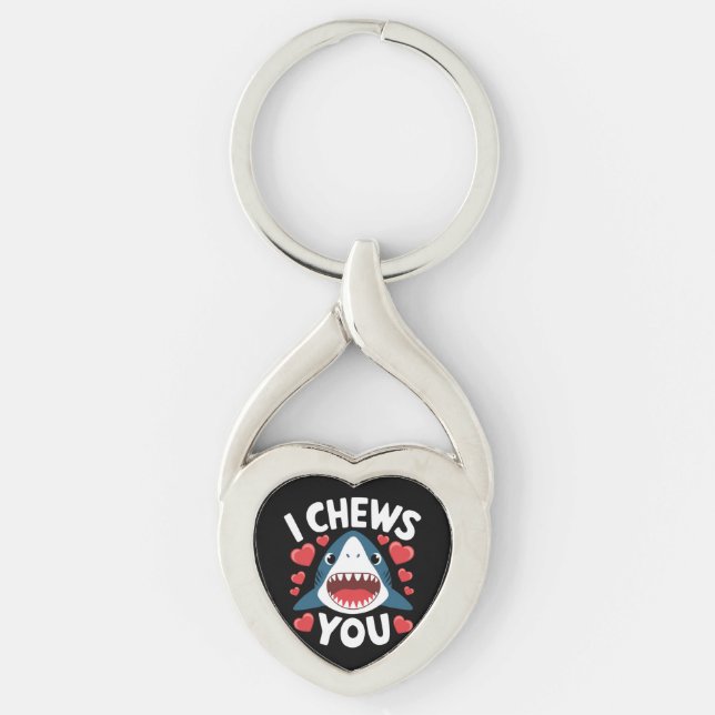 Porte-clés Love Heart Leopard Cute Valentine's Day (Devant)