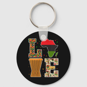 Porte-clés Love Kwanzaa Kinara Célébration du patrimoine afri