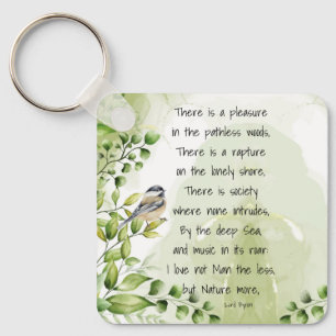 Porte-clés Love Nature Citation Inspirationnelle Lord Byron