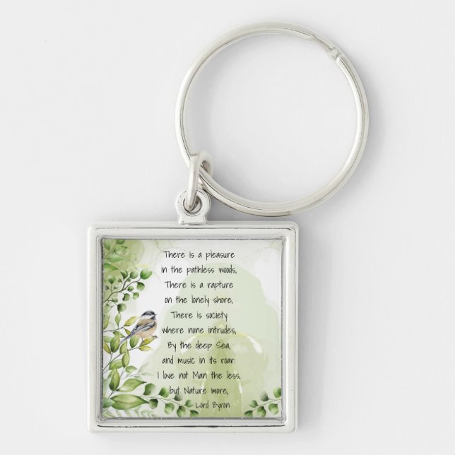 Porte-clés Love Nature Citation Inspirationnelle Lord Byron K (Devant)