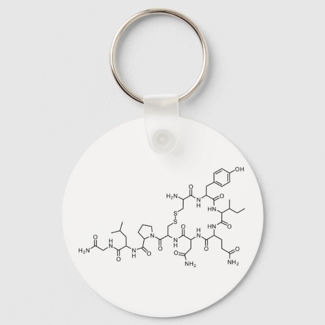 Porte-clés love ocytocine chemical formula chemiselement s (Recto)