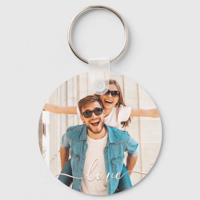 Porte-clés LOVE Photo personnalisée (Recto)