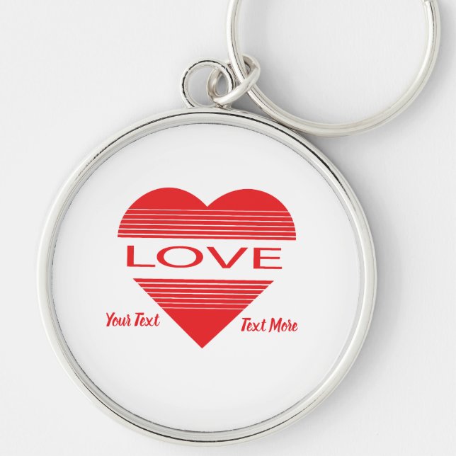 Porte-clés Love & Romance Concept Design with Heart Elements (Devant)