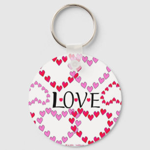 Porte-clés LOVE ROUGE ROSE DE Tiny Hearts
