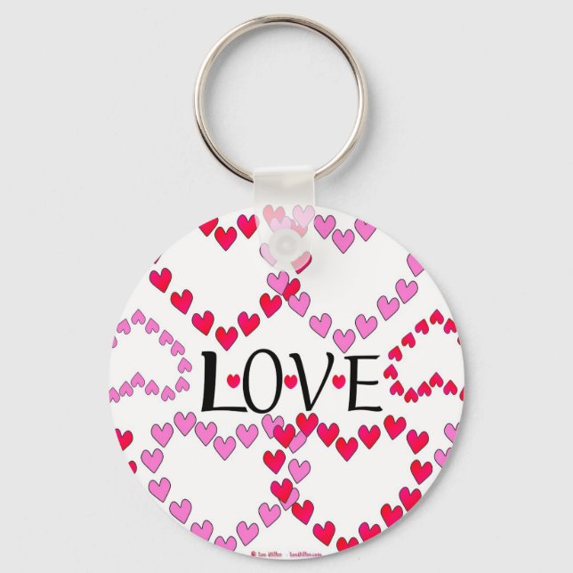 Porte-clés LOVE ROUGE ROSE DE Tiny Hearts (Recto)