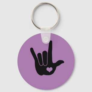 Porte-clés Love Sign Language Porte - clé main