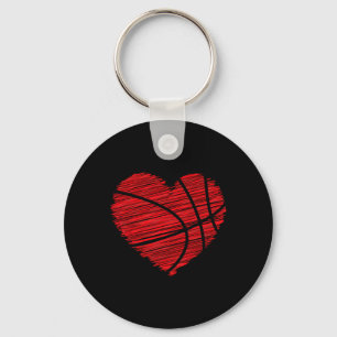 Porte-clés Love Valentines Day Bysketbyll Art Scribble Heart