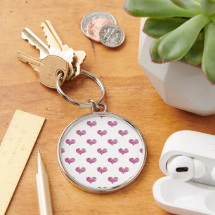 Porte-clés Love Valentine's Day Hot Pink Heart Sketch