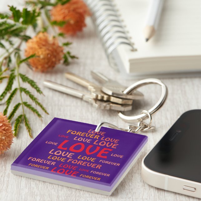 PORTE-CLÉS LOVE VALNTINE, CADEAU D'ANNIVERSAIRE, FEMME KEYC (Devant Droit)