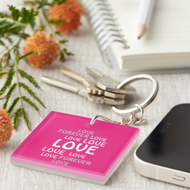 PORTE-CLÉS LOVE VALNTINE, CADEAU D'ANNIVERSAIRE, FEMME KEYC (Devant Droit)