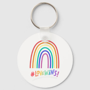 Porte-clés Love Wins Fun Rainbow Text
