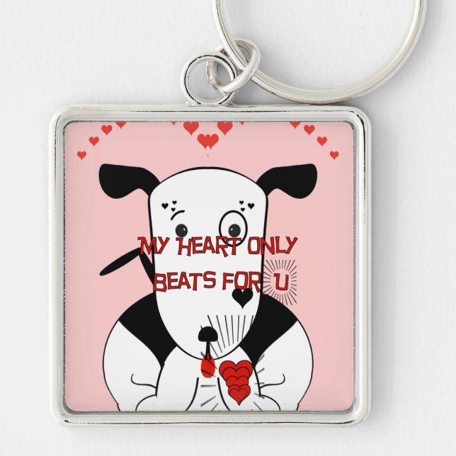 Porte-clés Love You Petey the Bull Terrier (Devant)