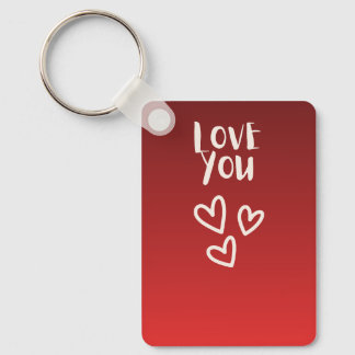 Porte-clés Love you with Hearts