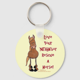 Porte-clés Love Your NEIGHbor Horse Secourt