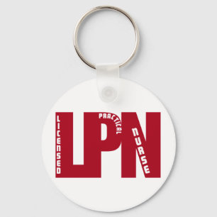 Porte-clés LPN Big RED LICENSEE INFIRMIÈRE PRATIQUE