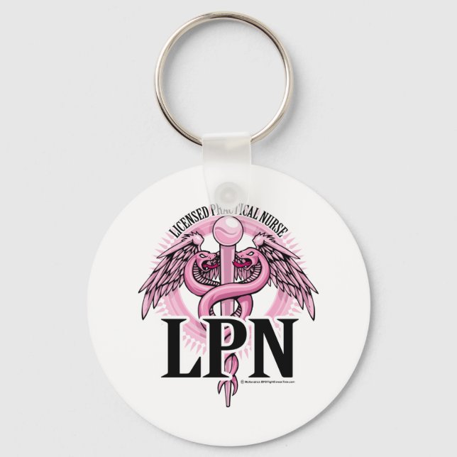 Porte-clés LPN PINK Caduceus (Recto)