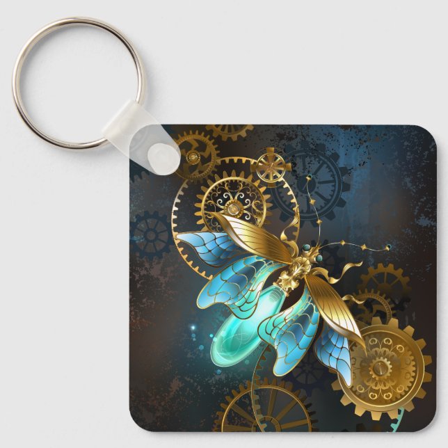 Porte-clés Luce de feu steampunk (Recto)
