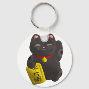 Porte-clés Lucky Cat Black