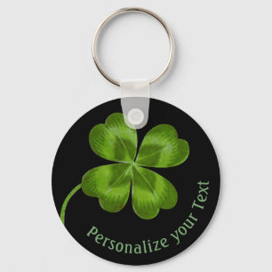 Porte-clés Lucky Charm Clover Vintage Personnalisé Bonne Chan