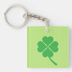 Porte-clés Lucky Four Leaf Shamrock Design-87906
